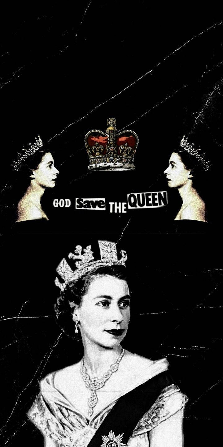Queen Elizabeth Pop Art Background