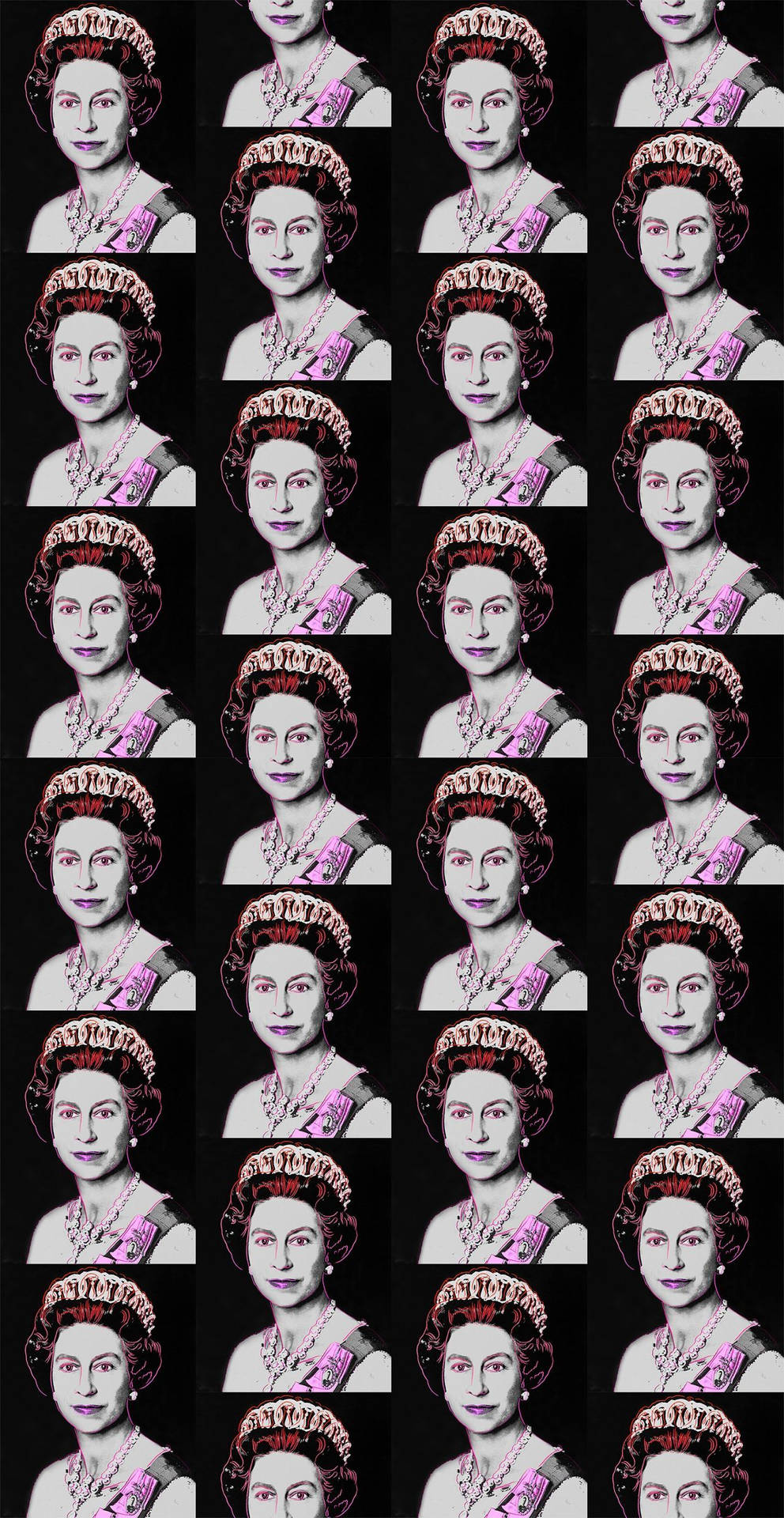 Queen Elizabeth Stamp Art
