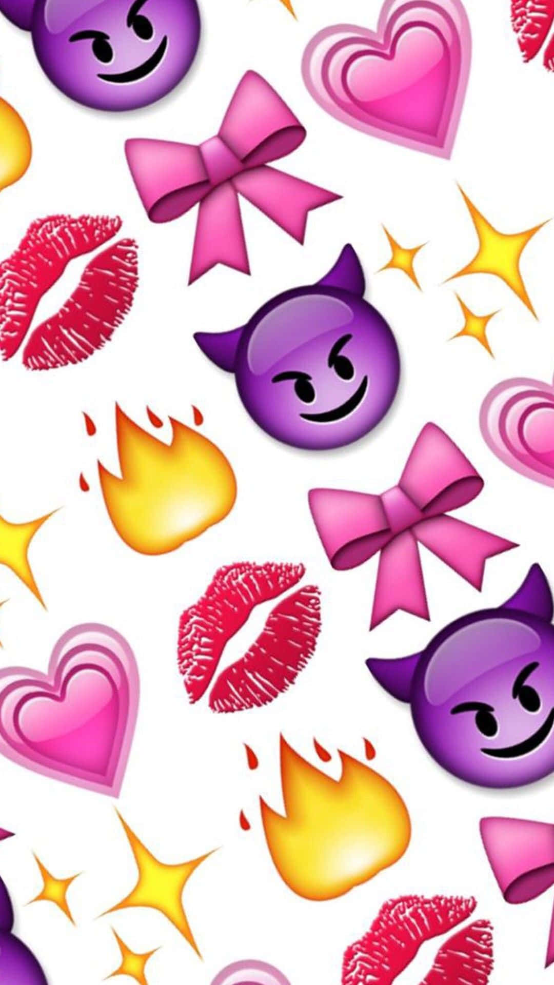 Queen Girly Cute Emoji Pattern Background