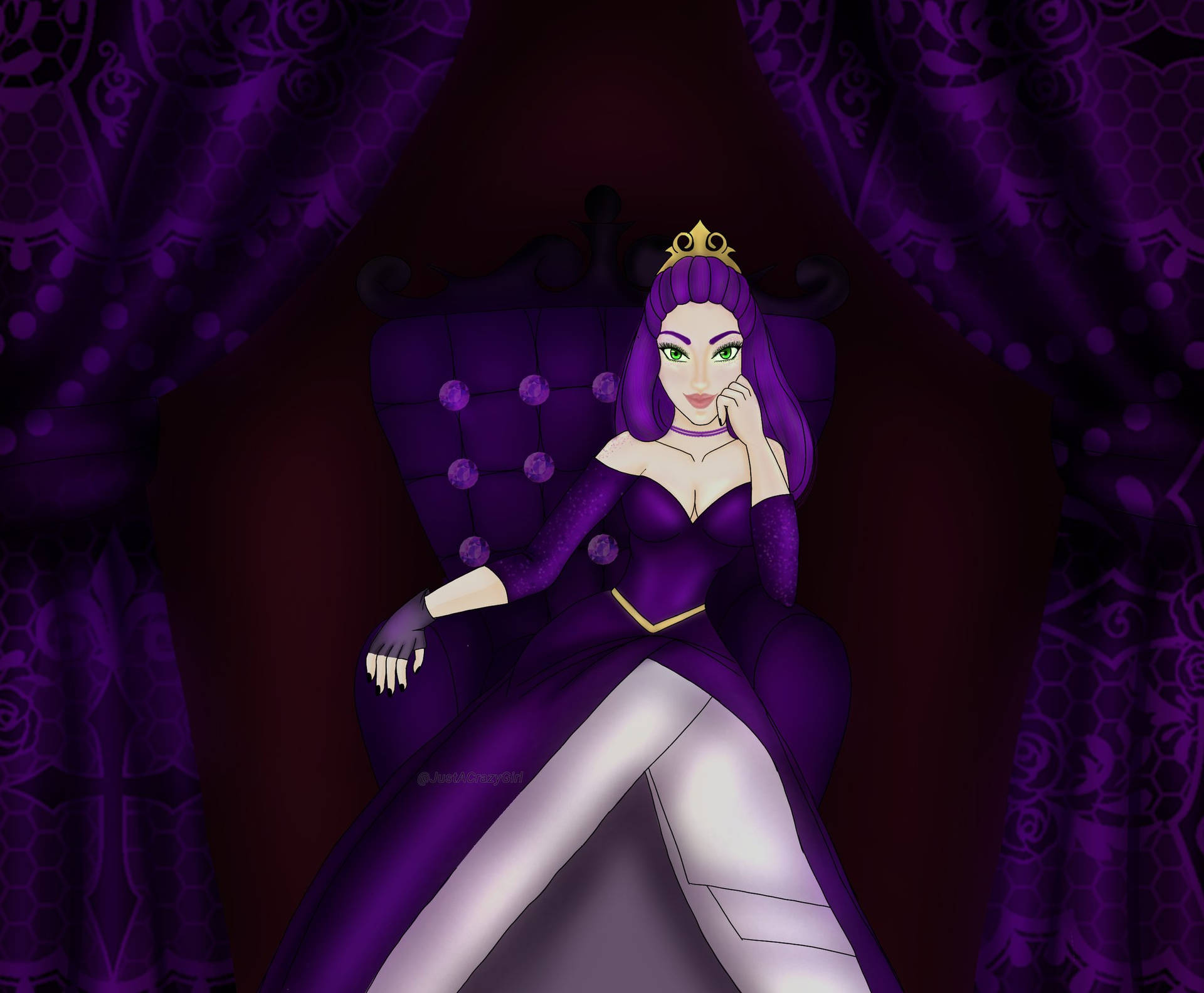 Queen Mal Descendants Throne Background