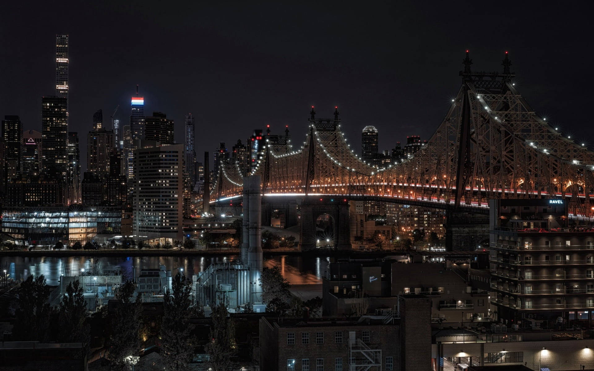 Queensboro Bridge New York Night Iphone Background