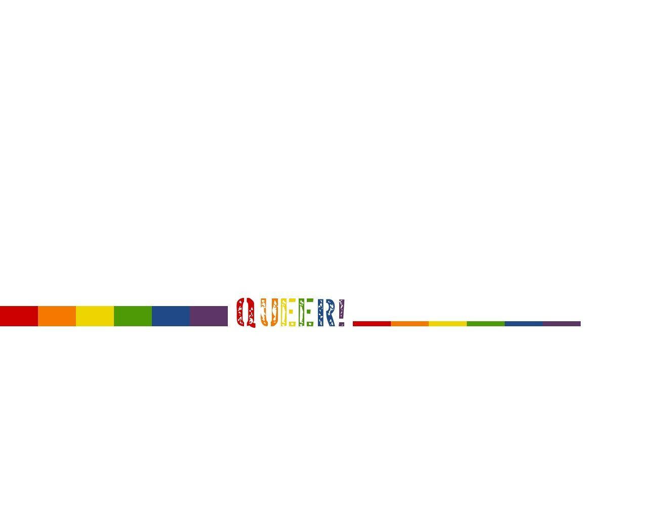 Queer Text In Rainbow Colors On A White Background Background
