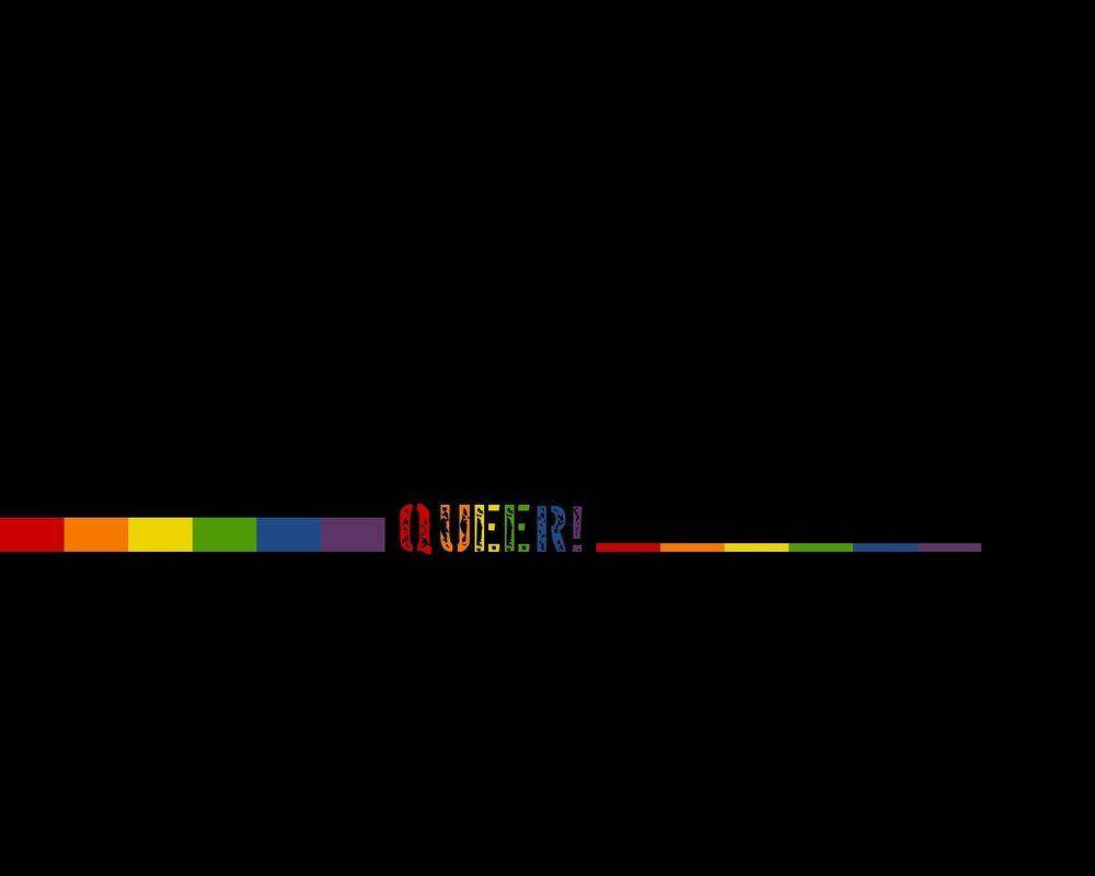 Queer Text On Black Background Background