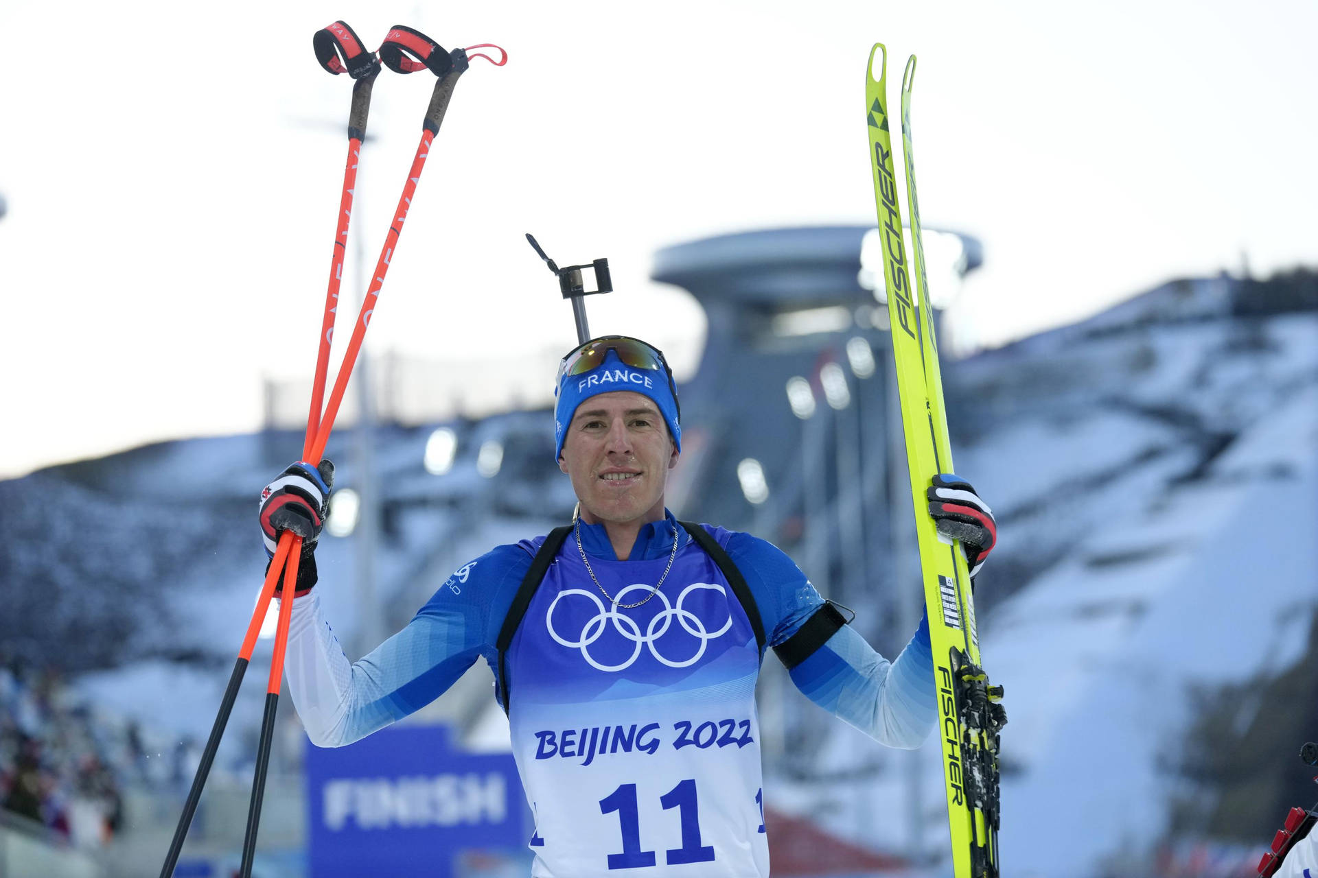 Quentin Fillon Maillet Biathlon 2022 Beijing Winter Olympics Background