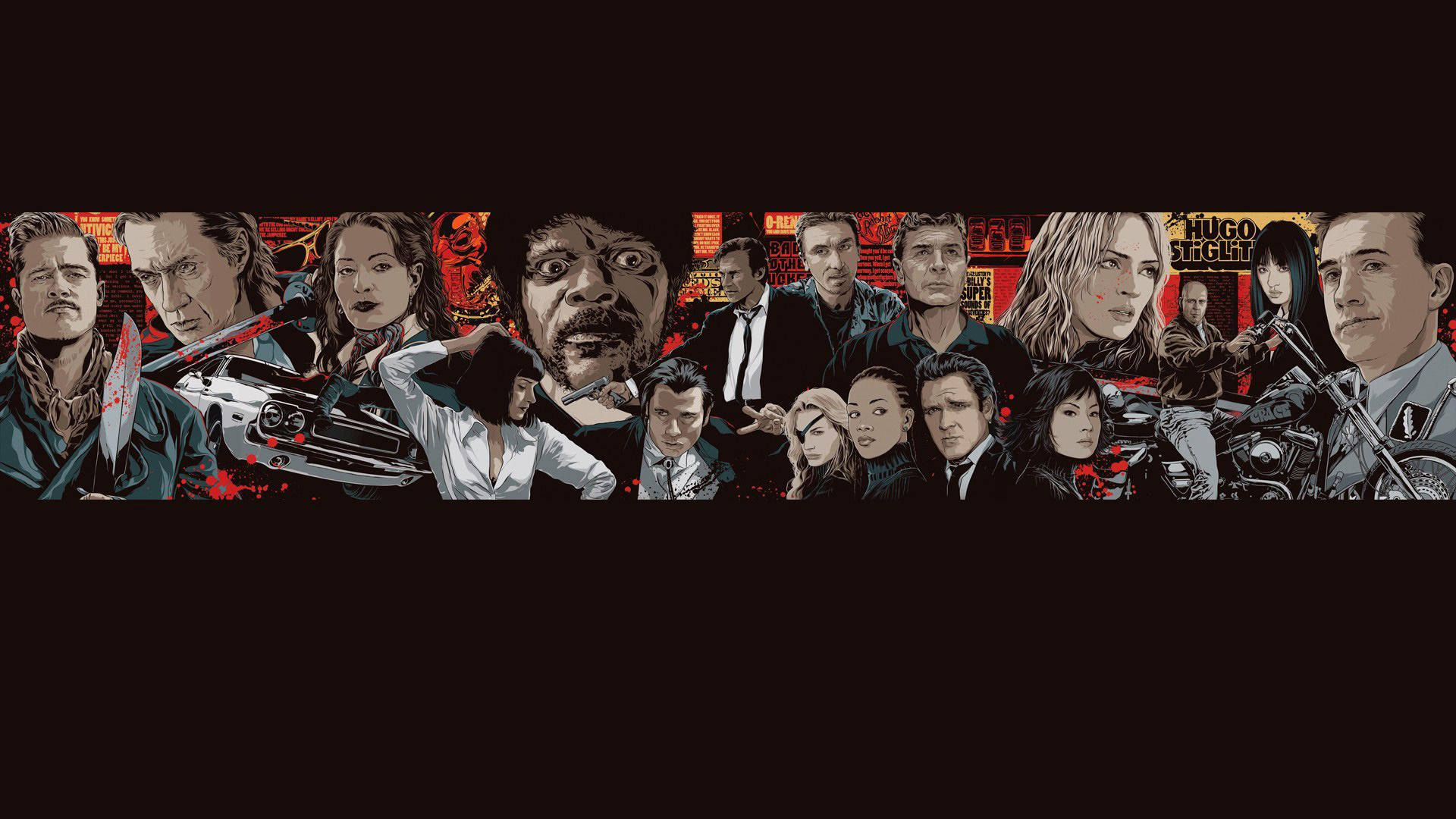 Quentin Tarantino American Film Pulp Fiction Background