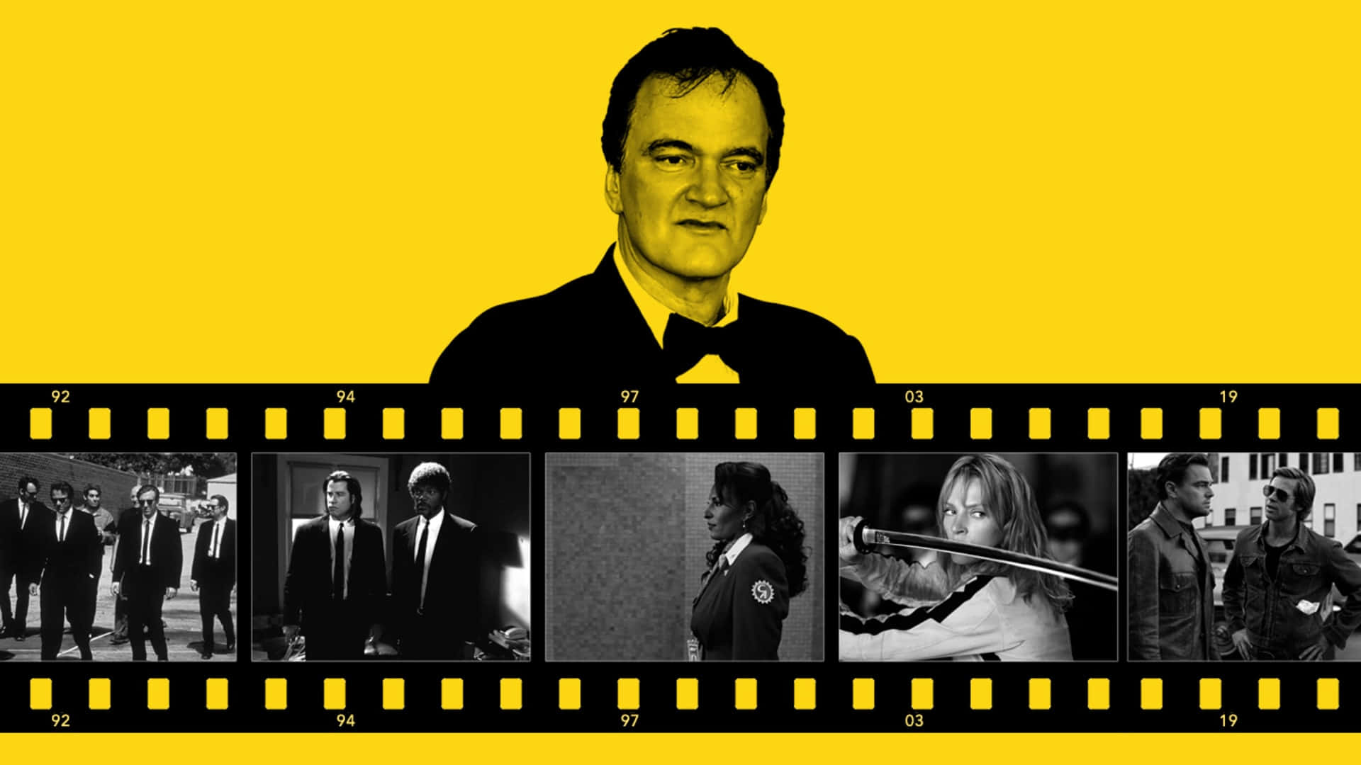 Quentin Tarantino Filmography Timeline Background