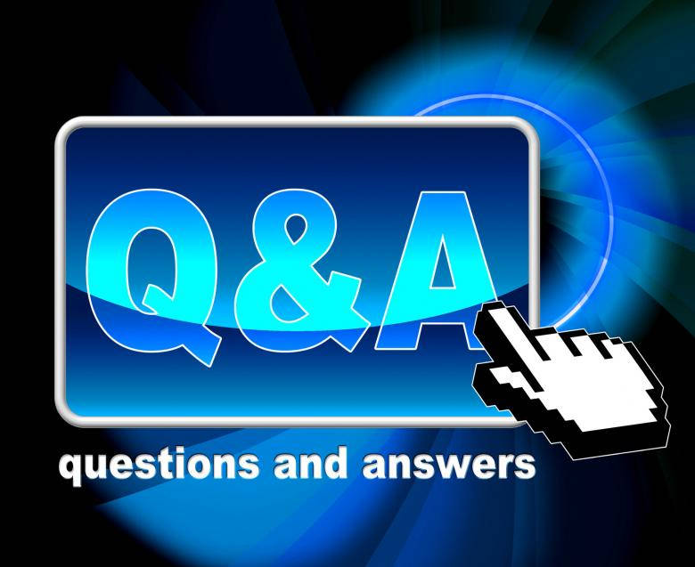 Question And Answer Neon Signage Background