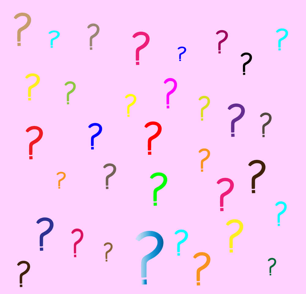 Question Mark Colorful Pink Background Photo