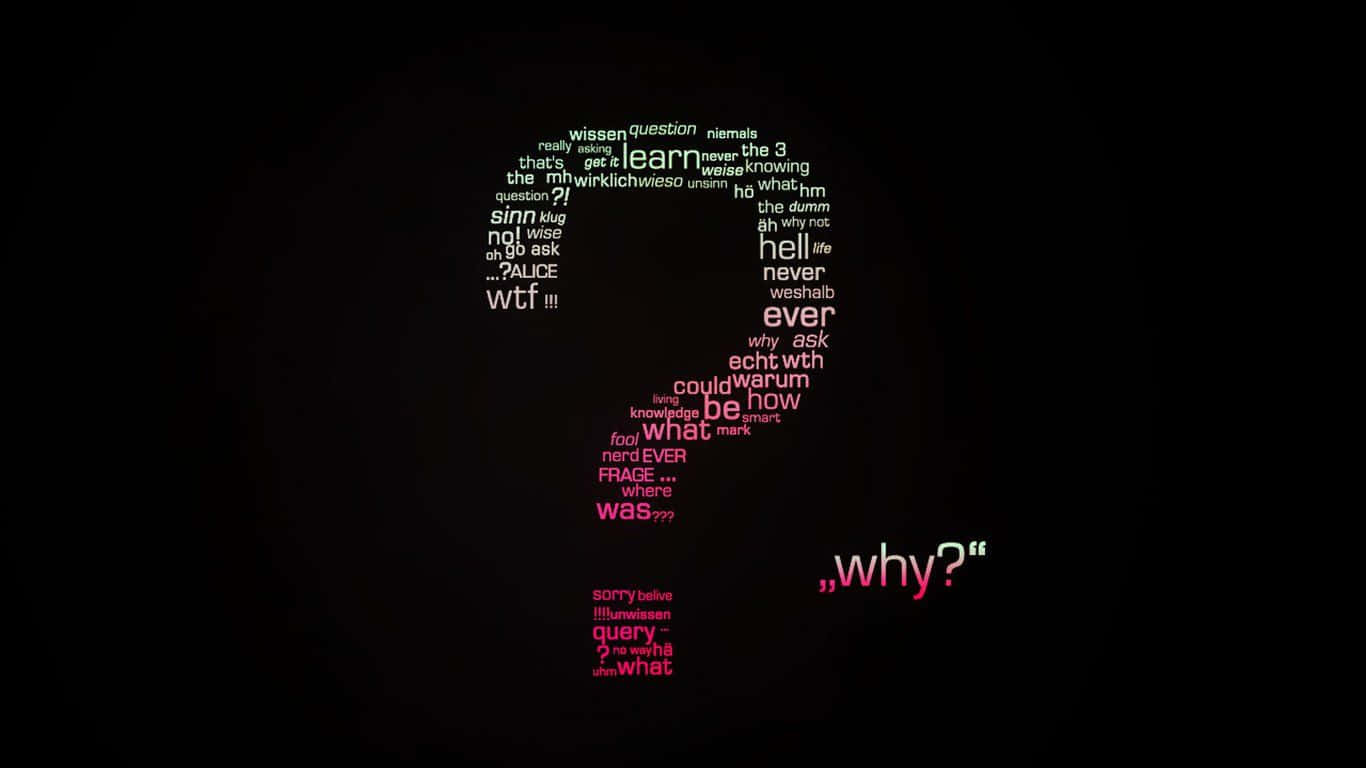 Question Mark Why Word Art Background Photo Background