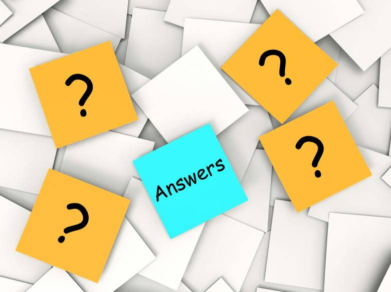 Questions And Answers On A Note Background