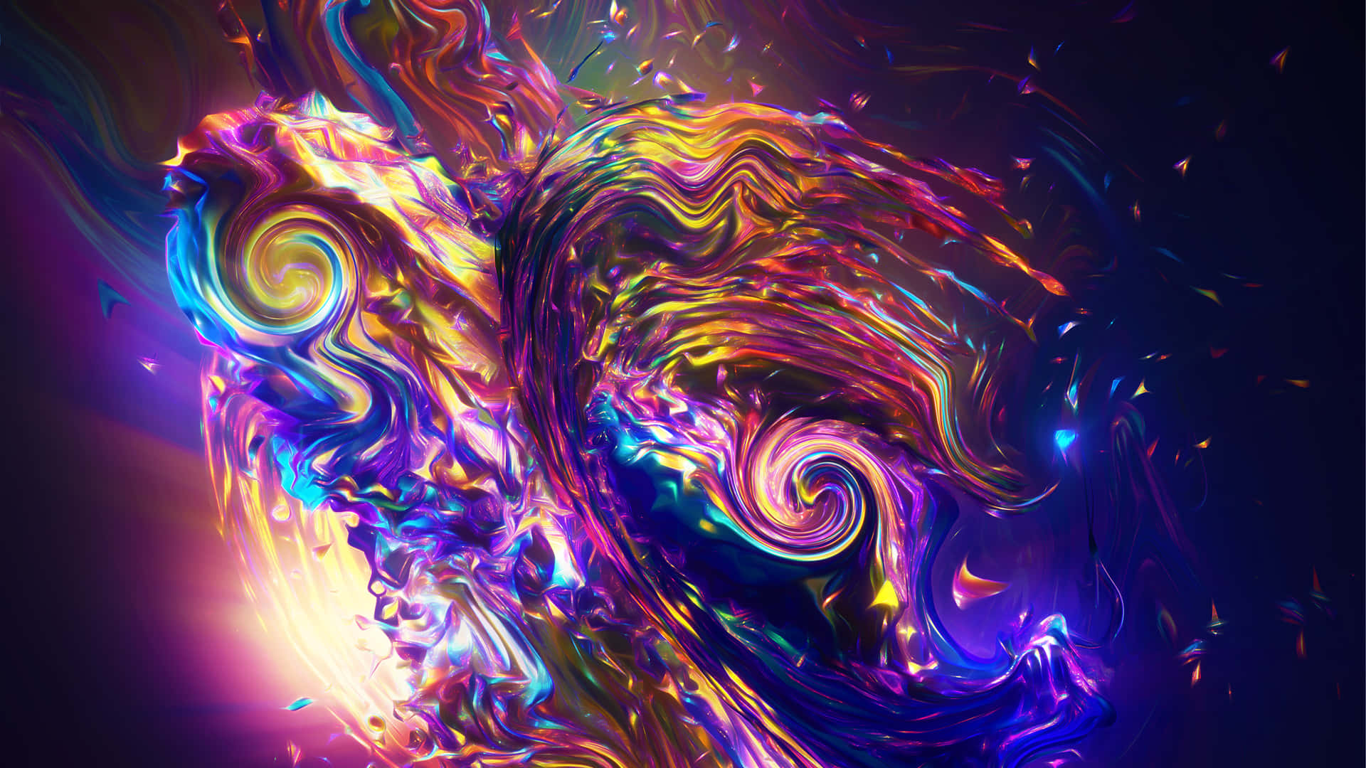 Quick Abstract Rainbow Swirls