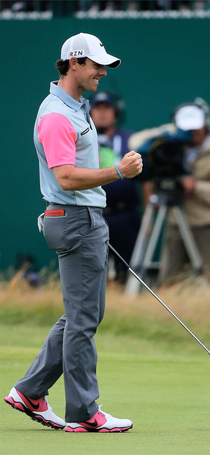 Quick Fist Pump Of A Golfer Background