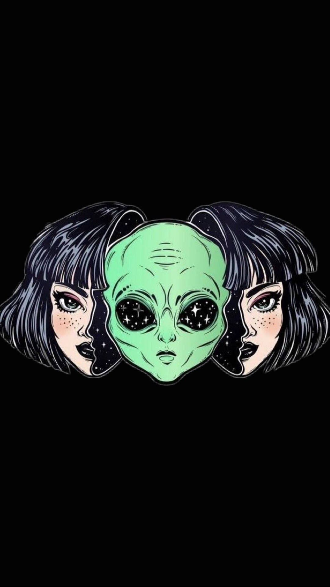 Quirky Alien E-girl Aesthetic Background