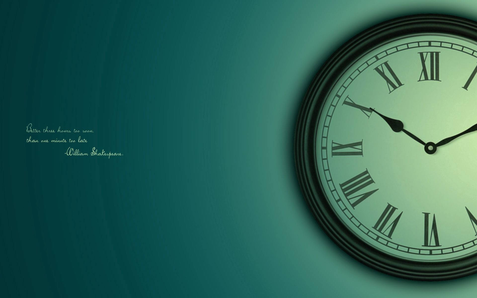 Quote About Time And Clock Background