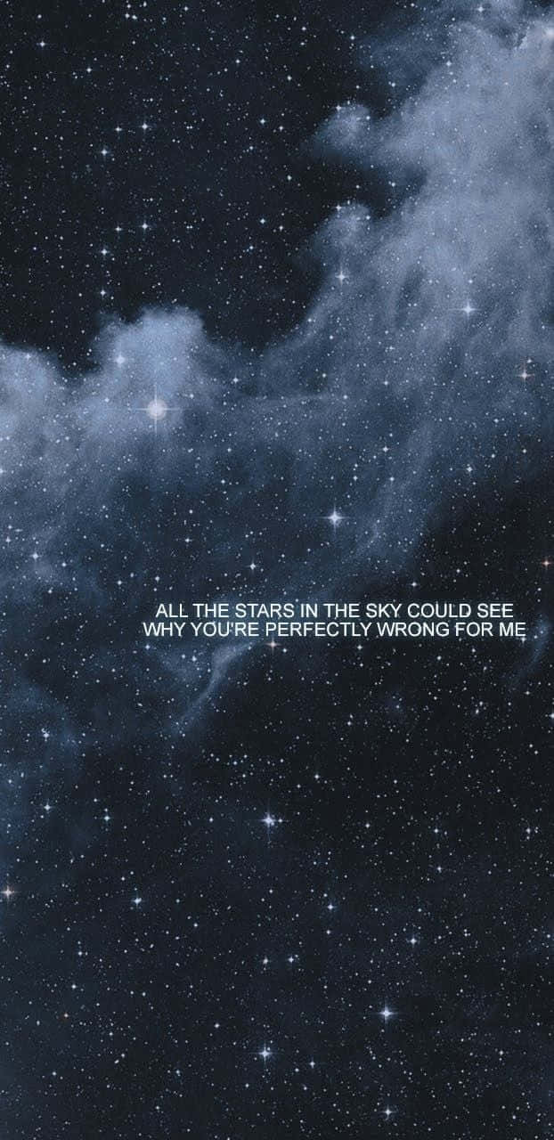 Quote In A Galaxy Blue Aesthetic