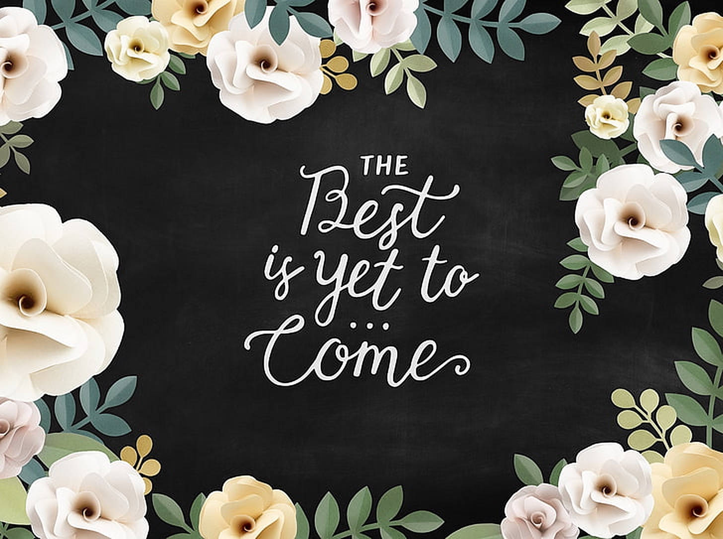 Quote In Dark Floral Background Background