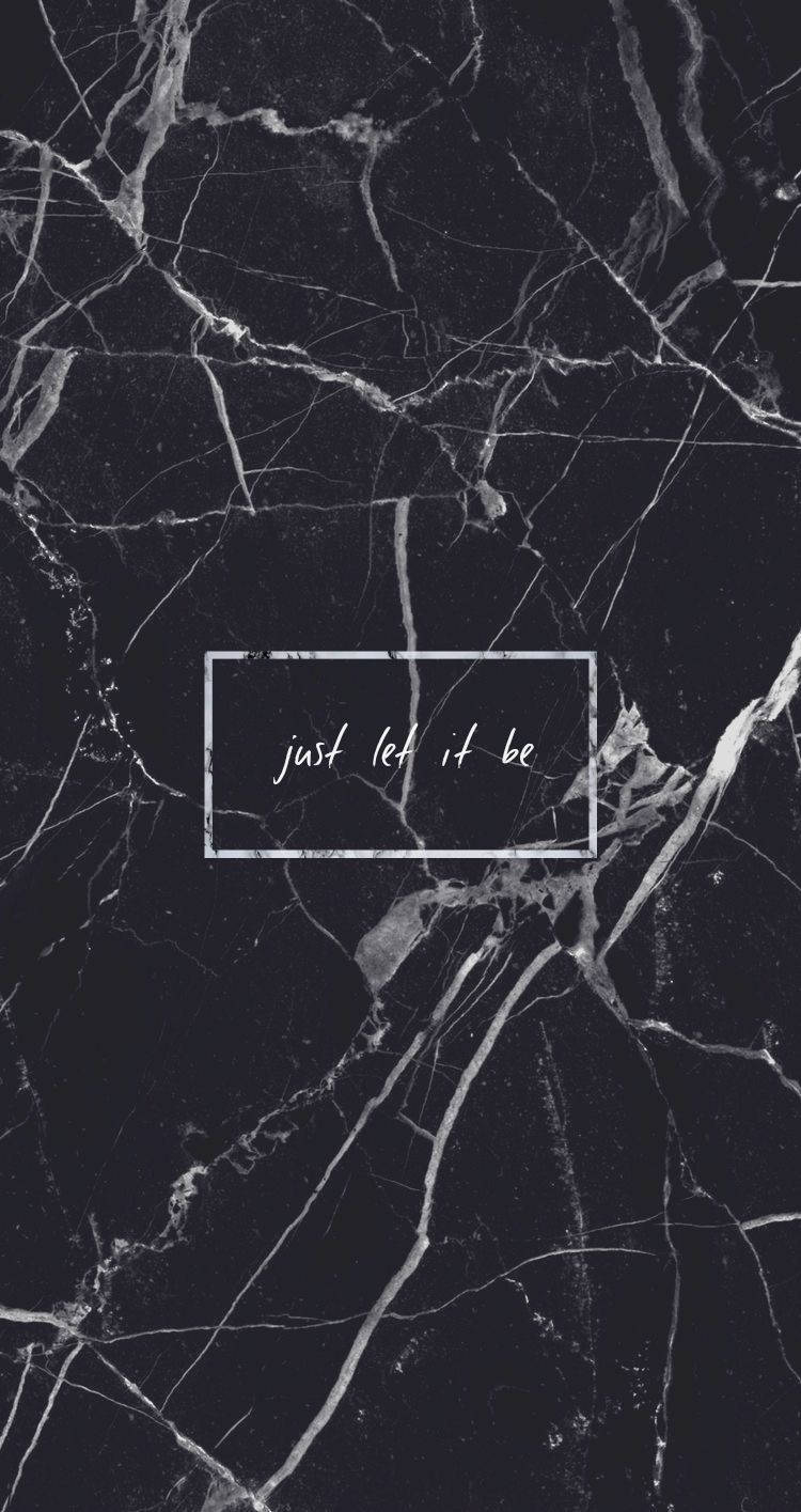 Quote On Black Marble Iphone Background