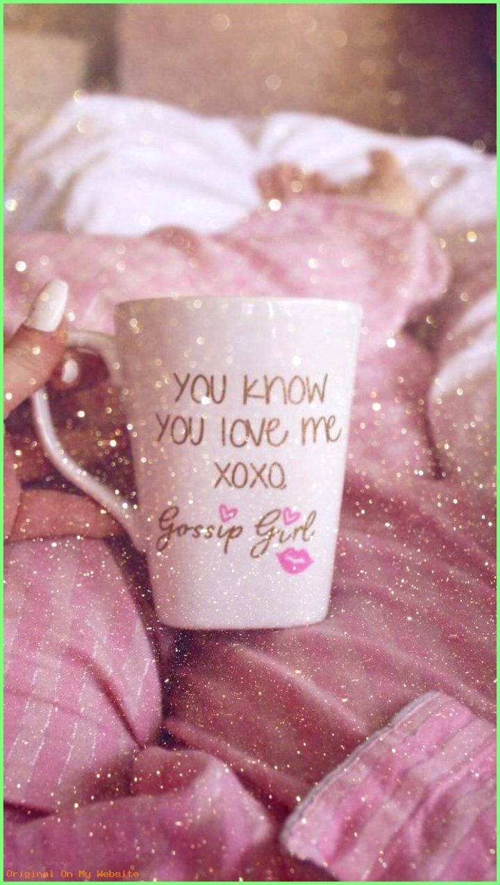 Quoted Mug In Pink Aesthetic Background