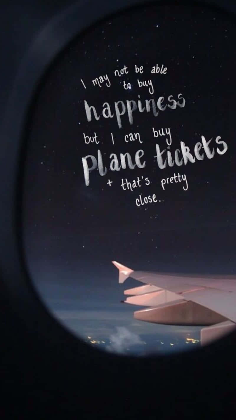 Quotes Tumblr Plane Window Phone Background