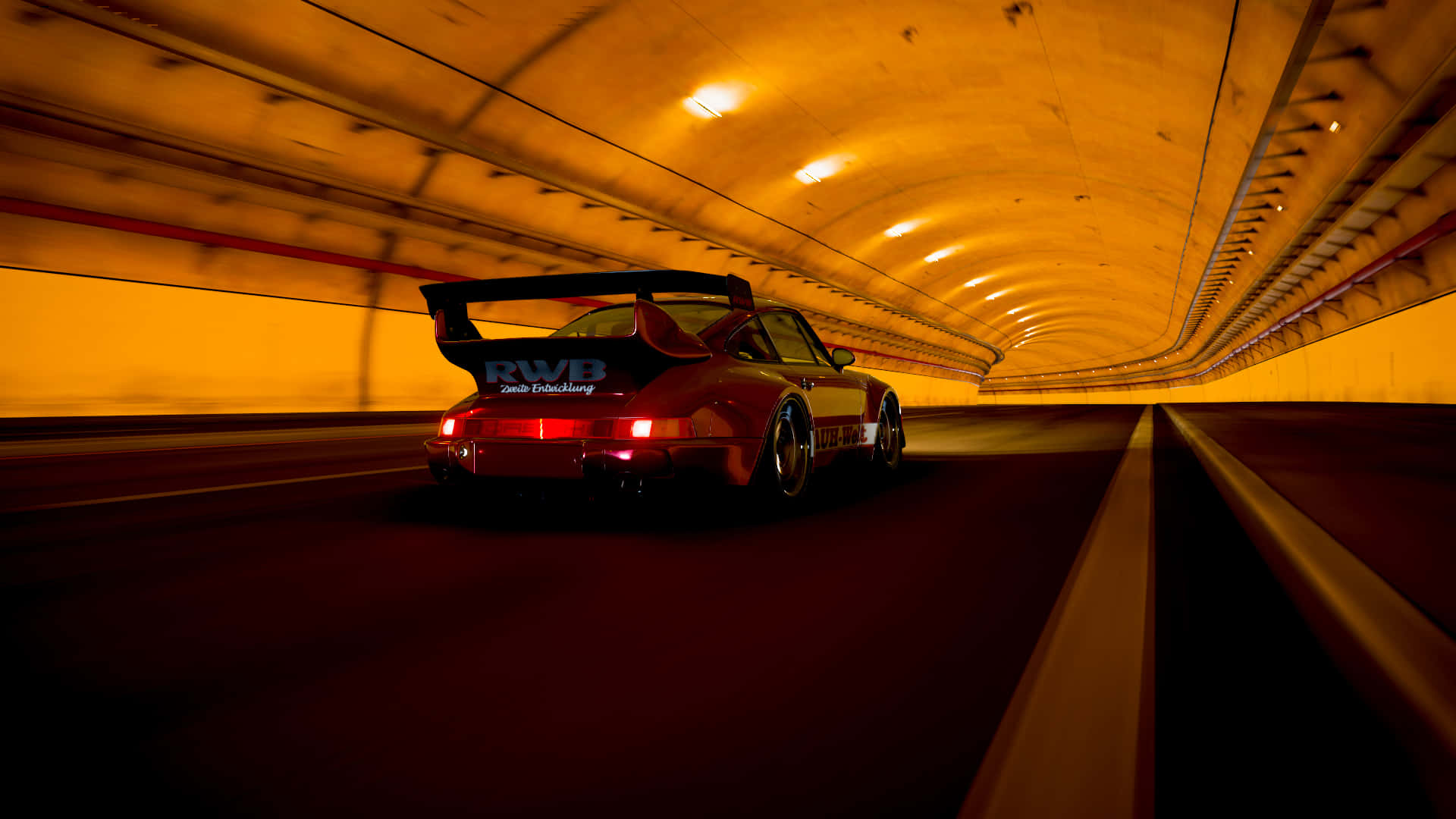 R W B Porschein Tunnel Speed Background