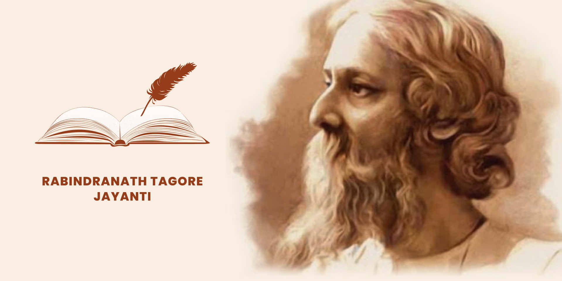 Rabindranath Tagore Jayanti Celebration Background