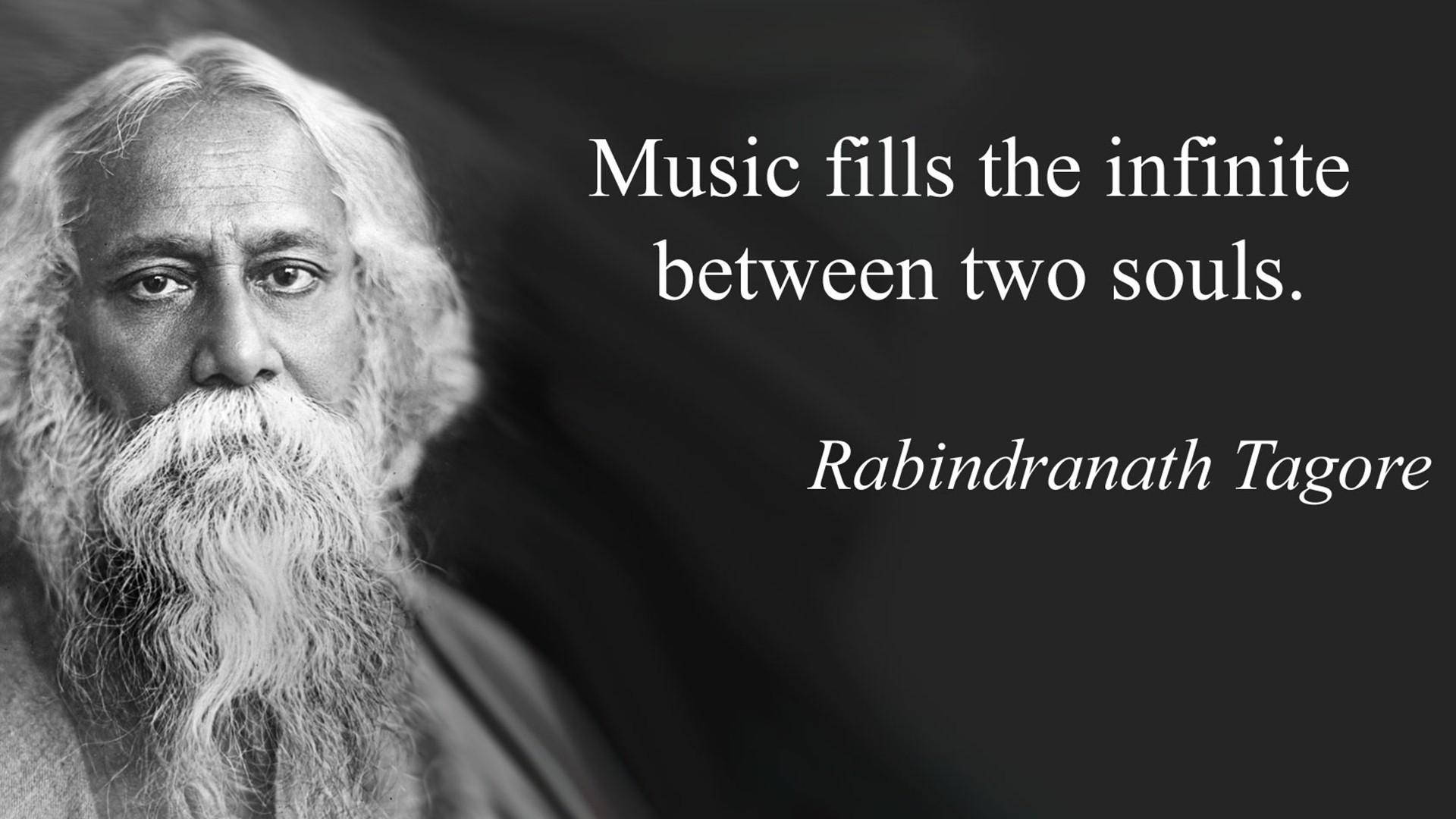 Rabindranath Tagore Music Quote Background