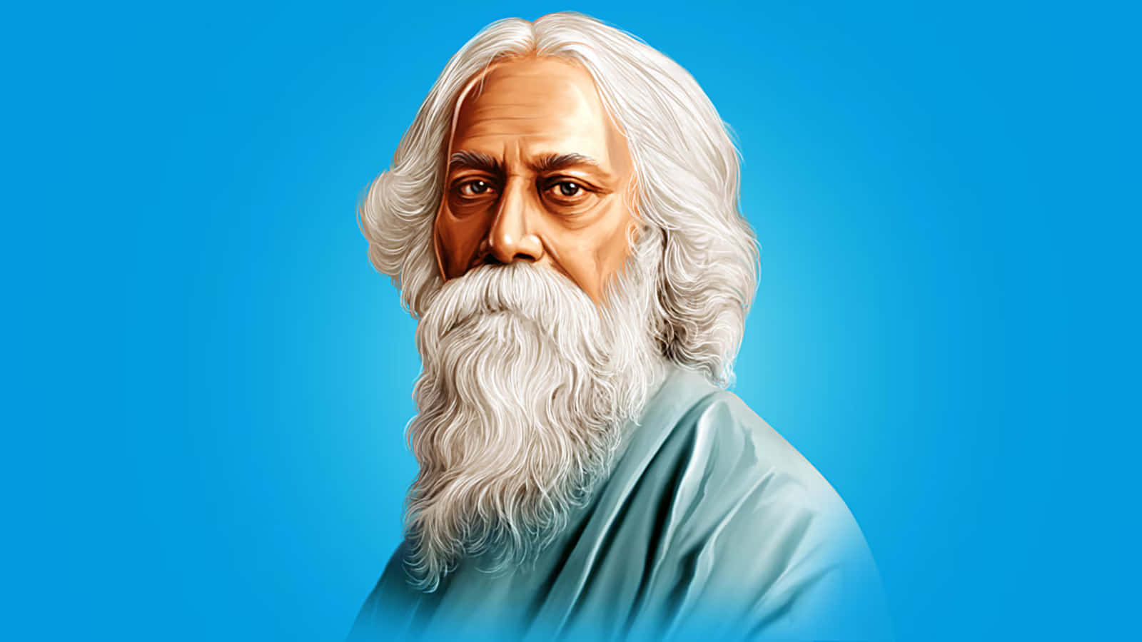 Rabindranath Tagore Portrait Background