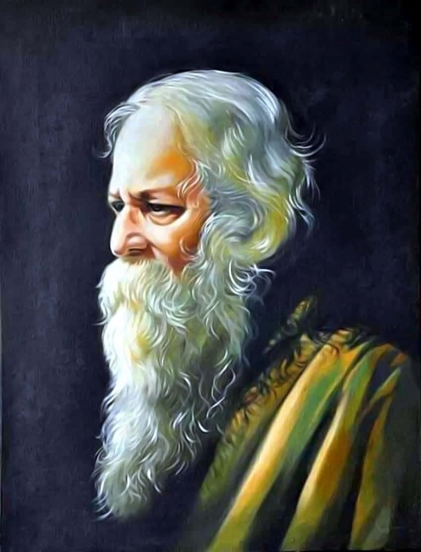 Rabindranath Tagore Portrait Painting