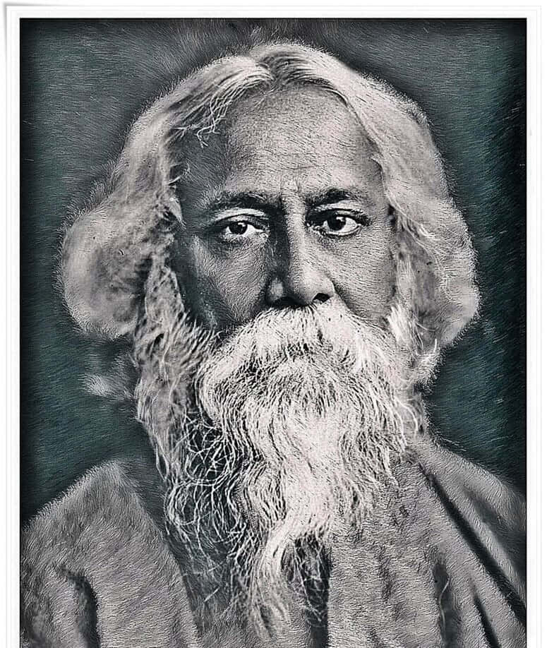 Rabindranath Tagore Portrait Background