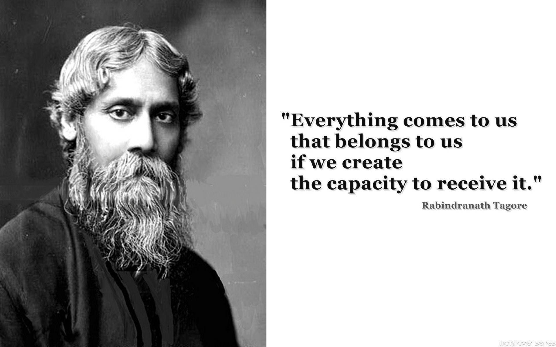 Rabindranath Tagore Quote Background