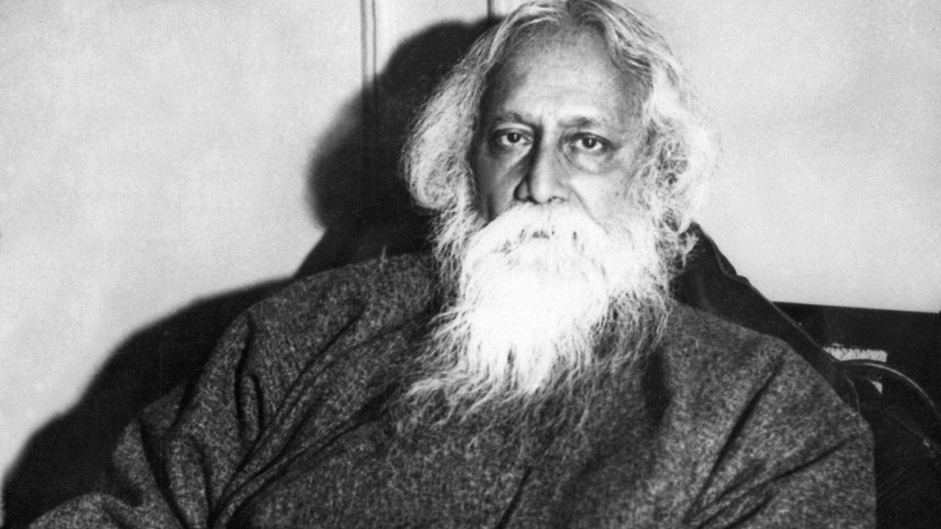 Rabindranath Tagore Sitting Background