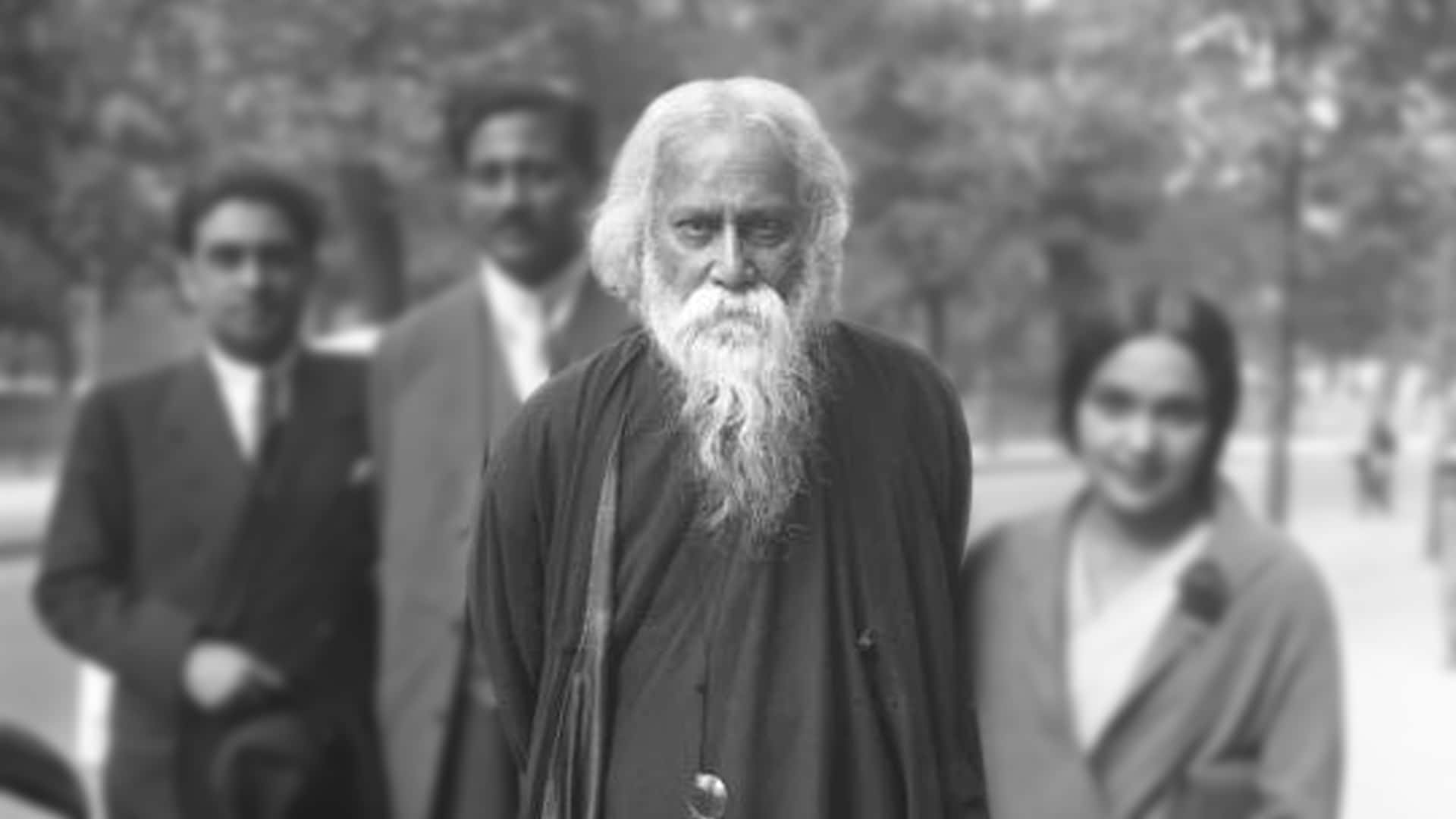 Rabindranath Tagorewith Companions Background