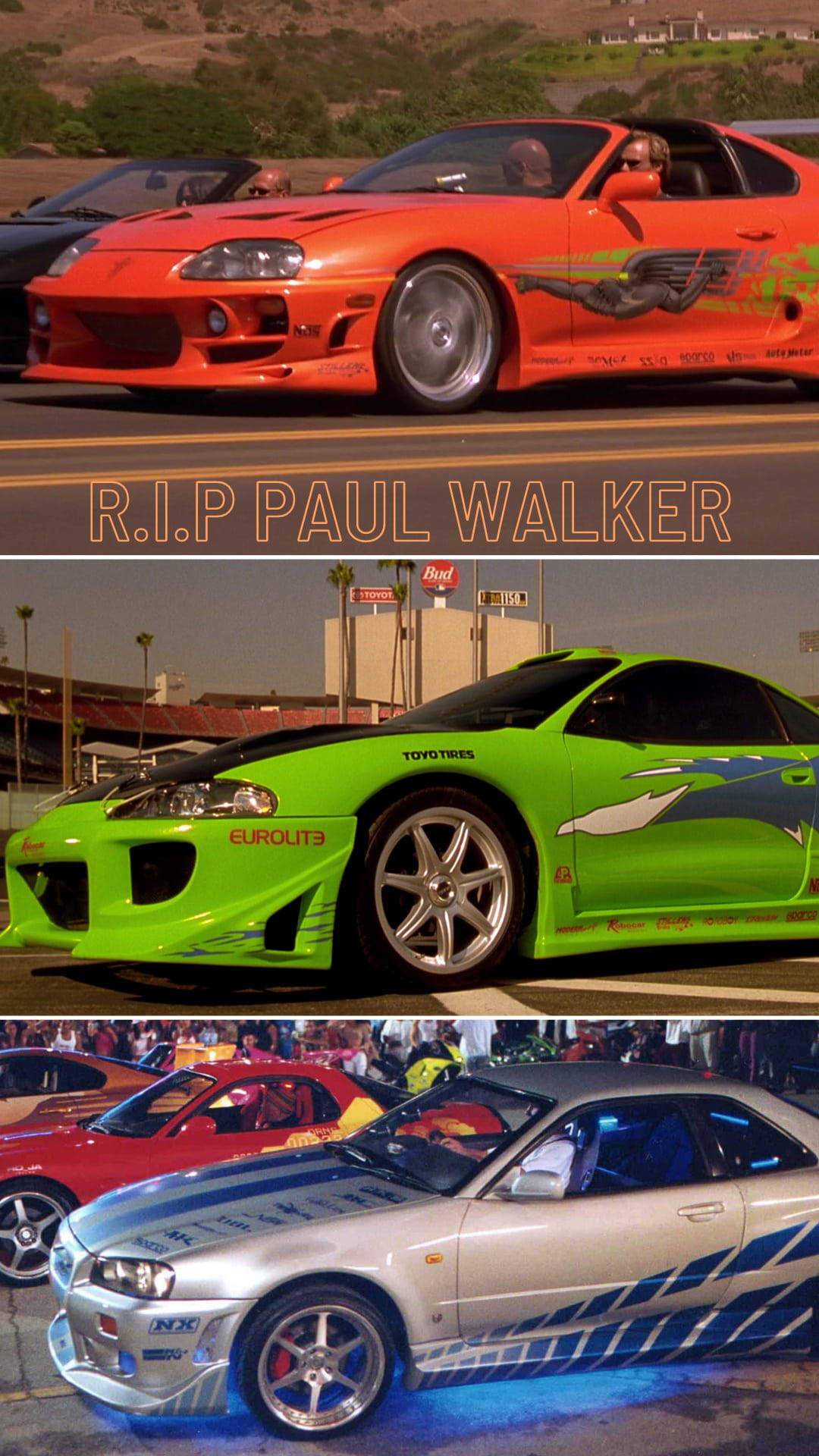 Race Car Tribute For Paul Walker Background