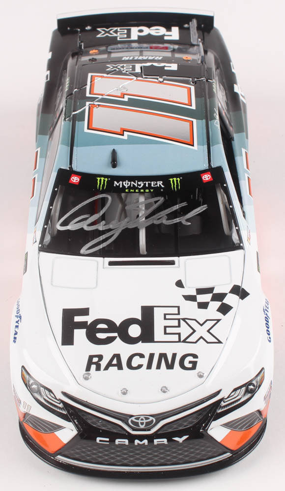 Race Car With Denny Hamlin Signature