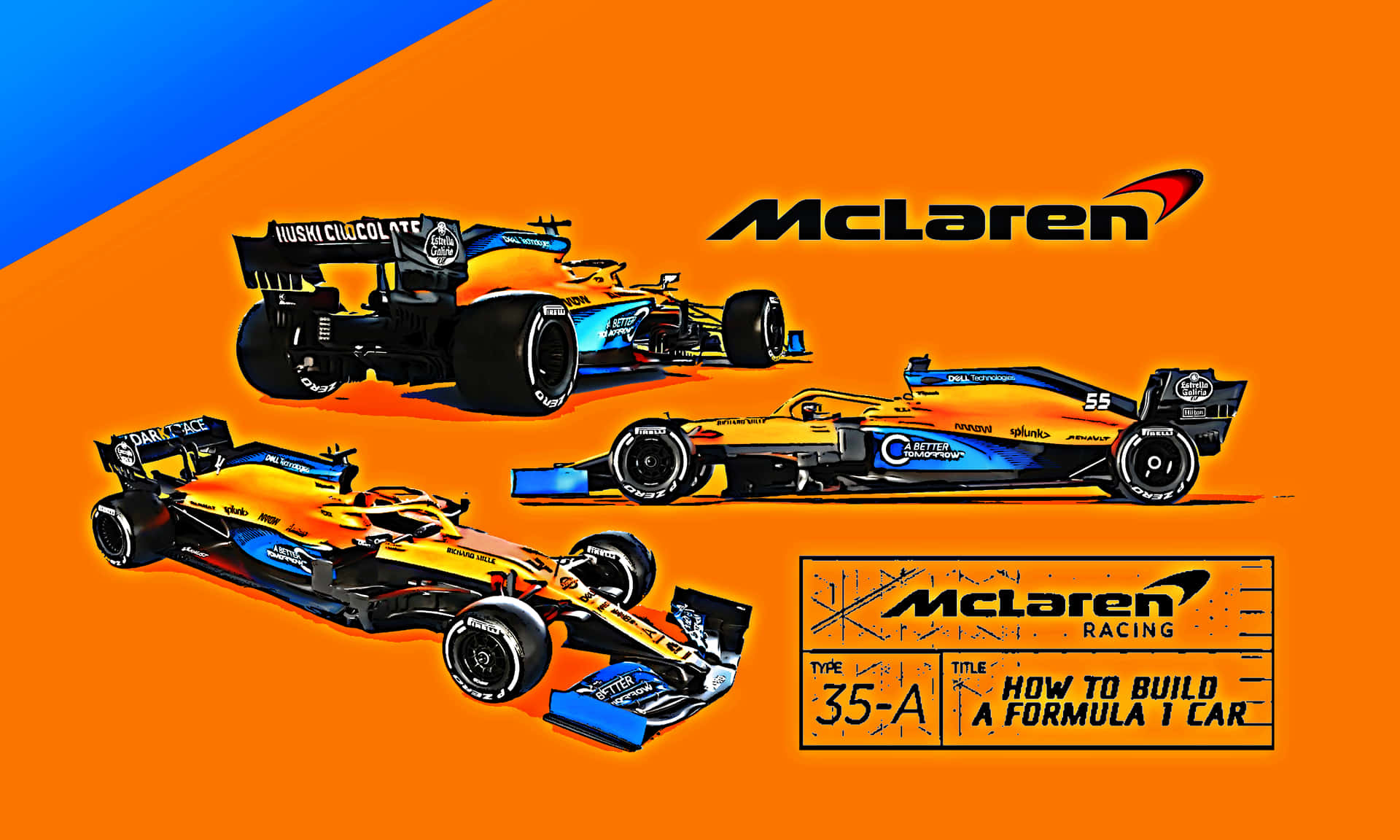 Race To Victory With Mclaren Formula 1 Background
