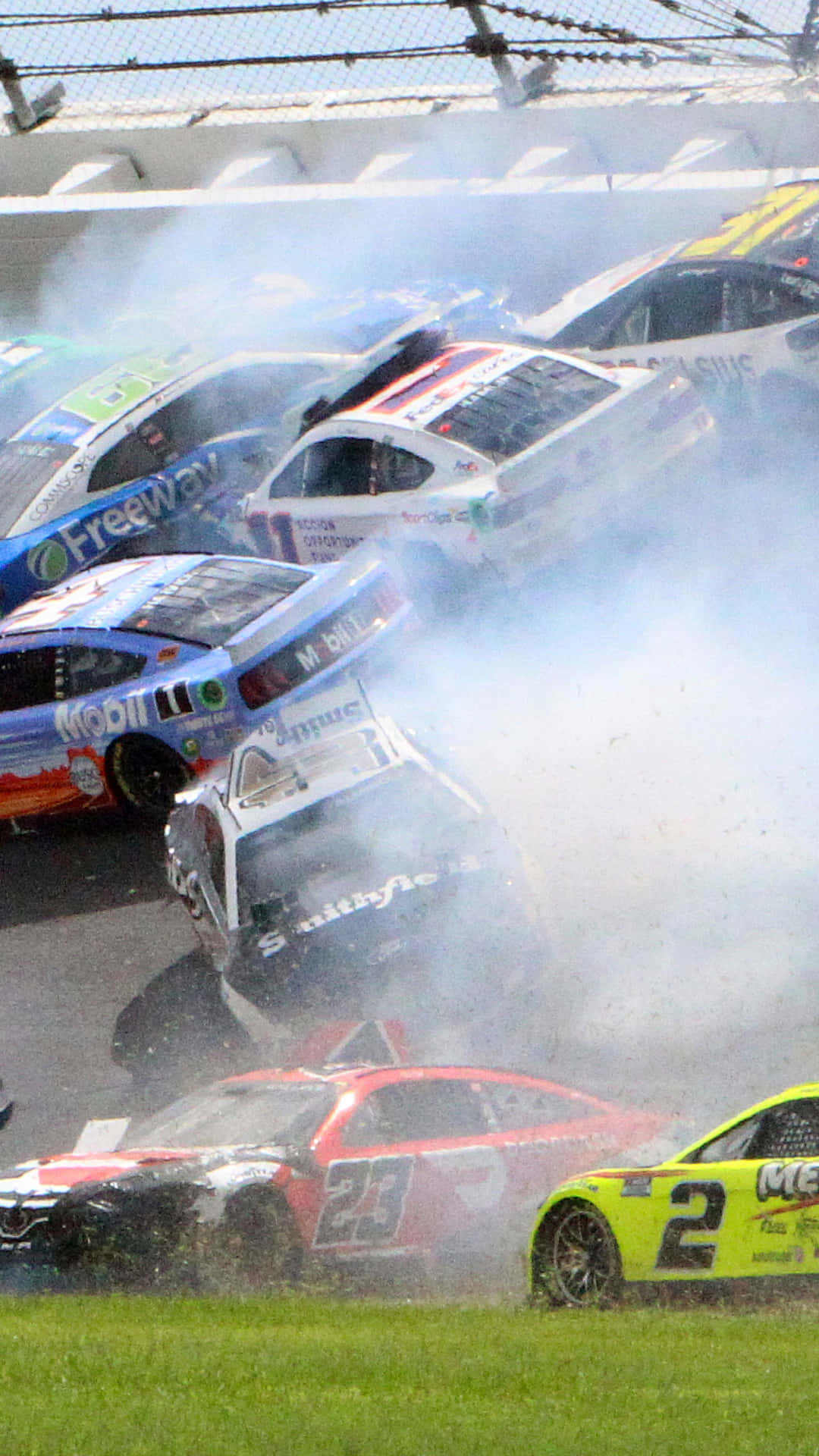 Race Your Way To Success With The Nascar Iphone Background
