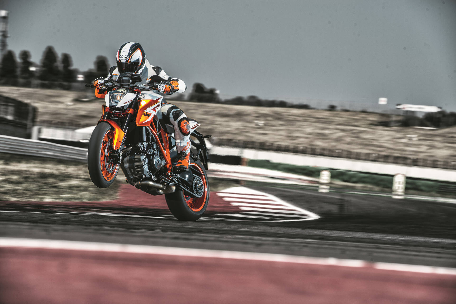 Racer Jumping With Ktm Duke 200