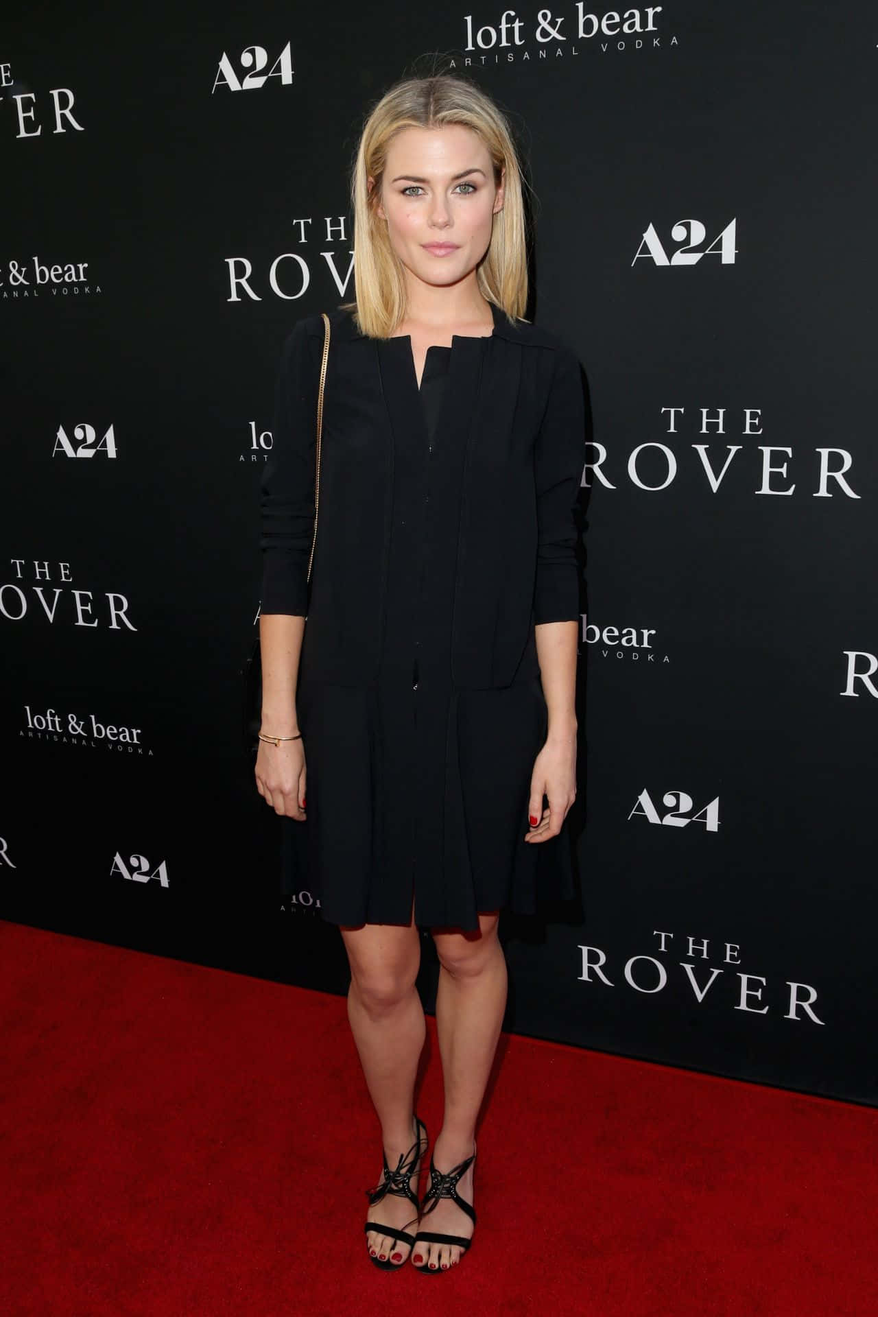 Rachael Taylor Black Dress The Rover Premiere Background