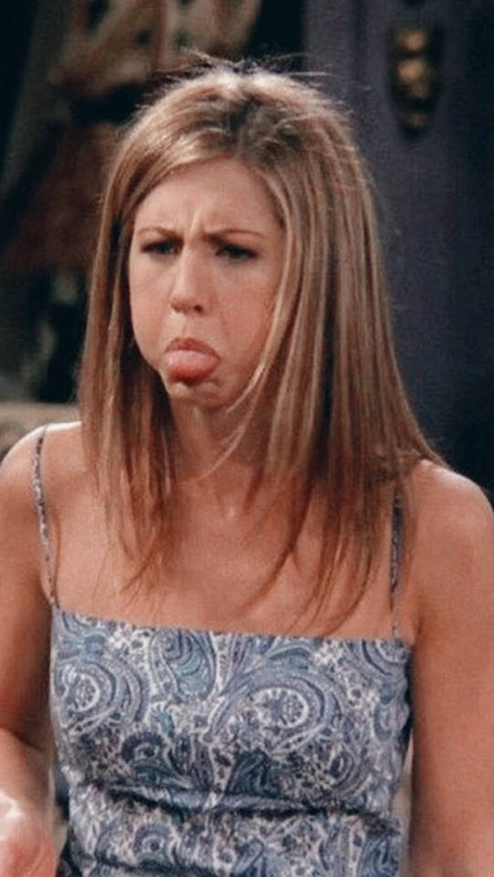 Rachel's Bleh Face From Friends Phone Background