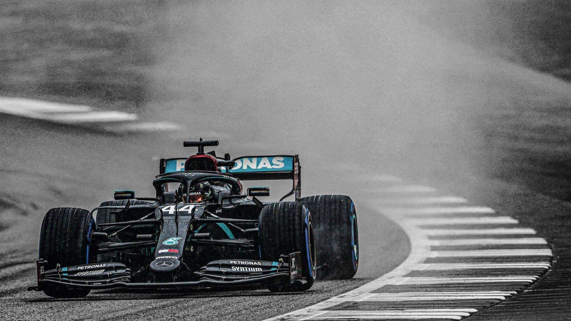 Racing Car Of Lewis Hamilton F1 Background