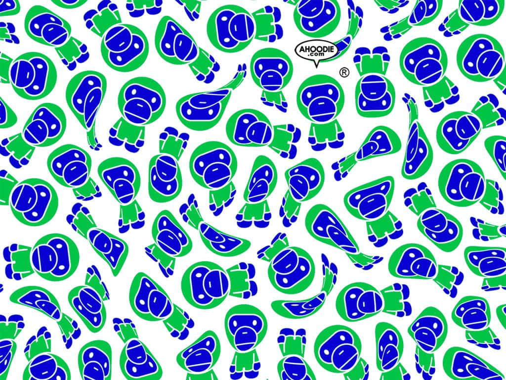 Rack Up The Street Style In Blue Bape Camo. Background