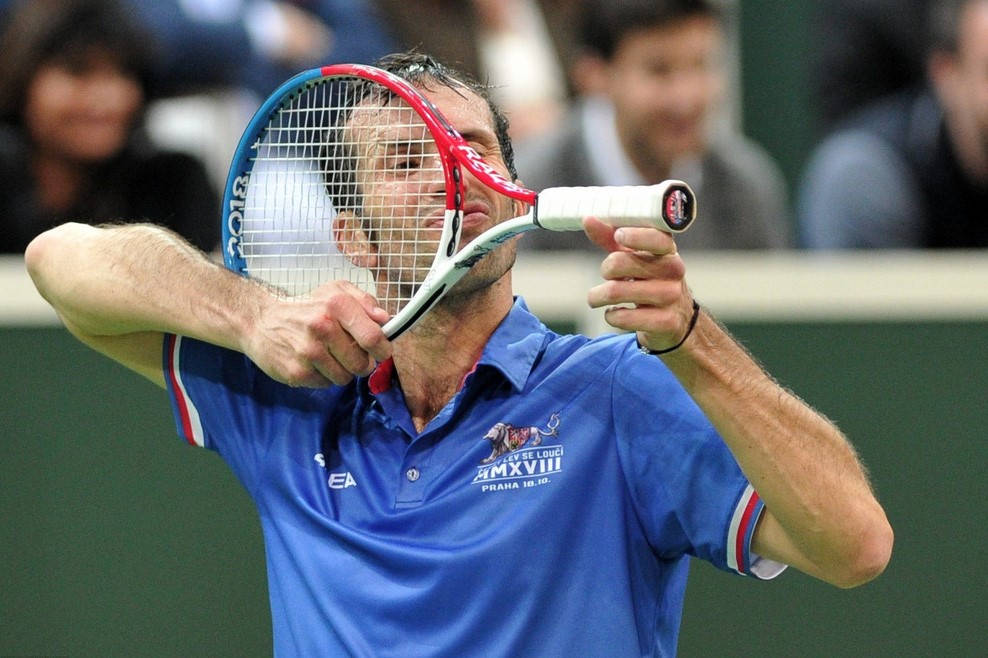 Radek Stepanek In Tennis Action