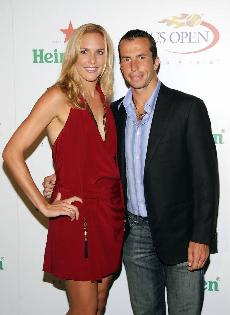 Radek Stepanek Standing Next To Wife