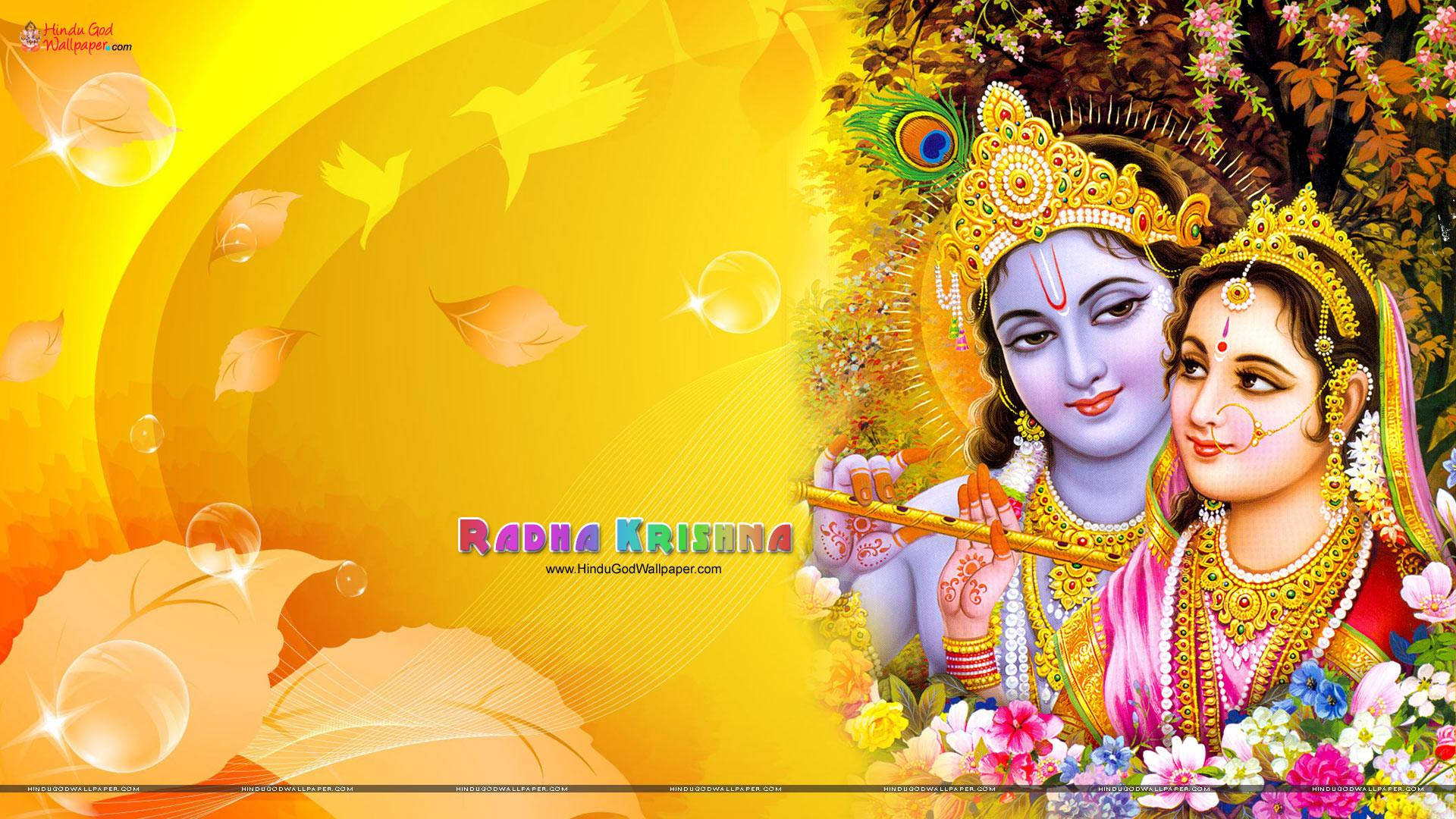 Radha Krishna 3d Smiling At Each Other