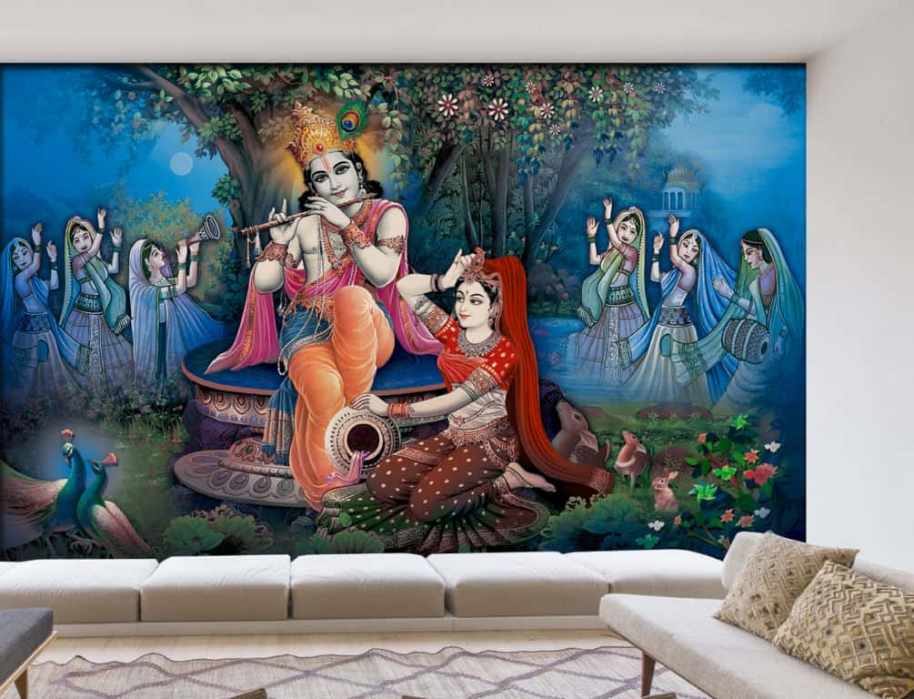 Radha Krishna Designer Wall