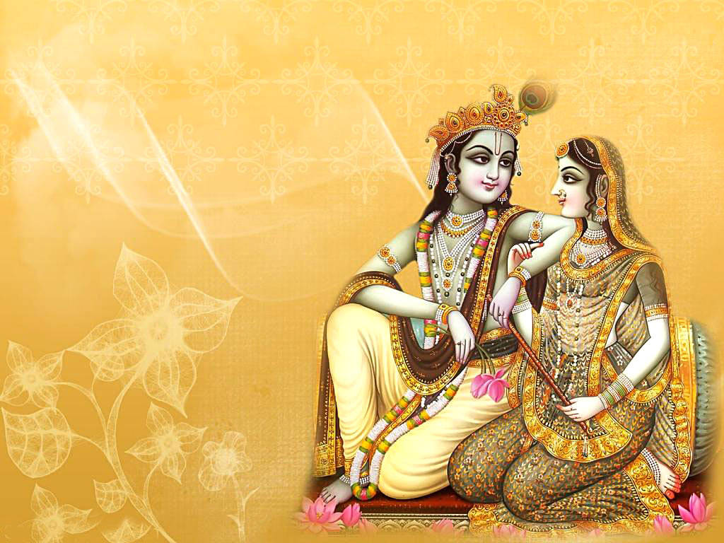 Radha-krishna Gold Art Background