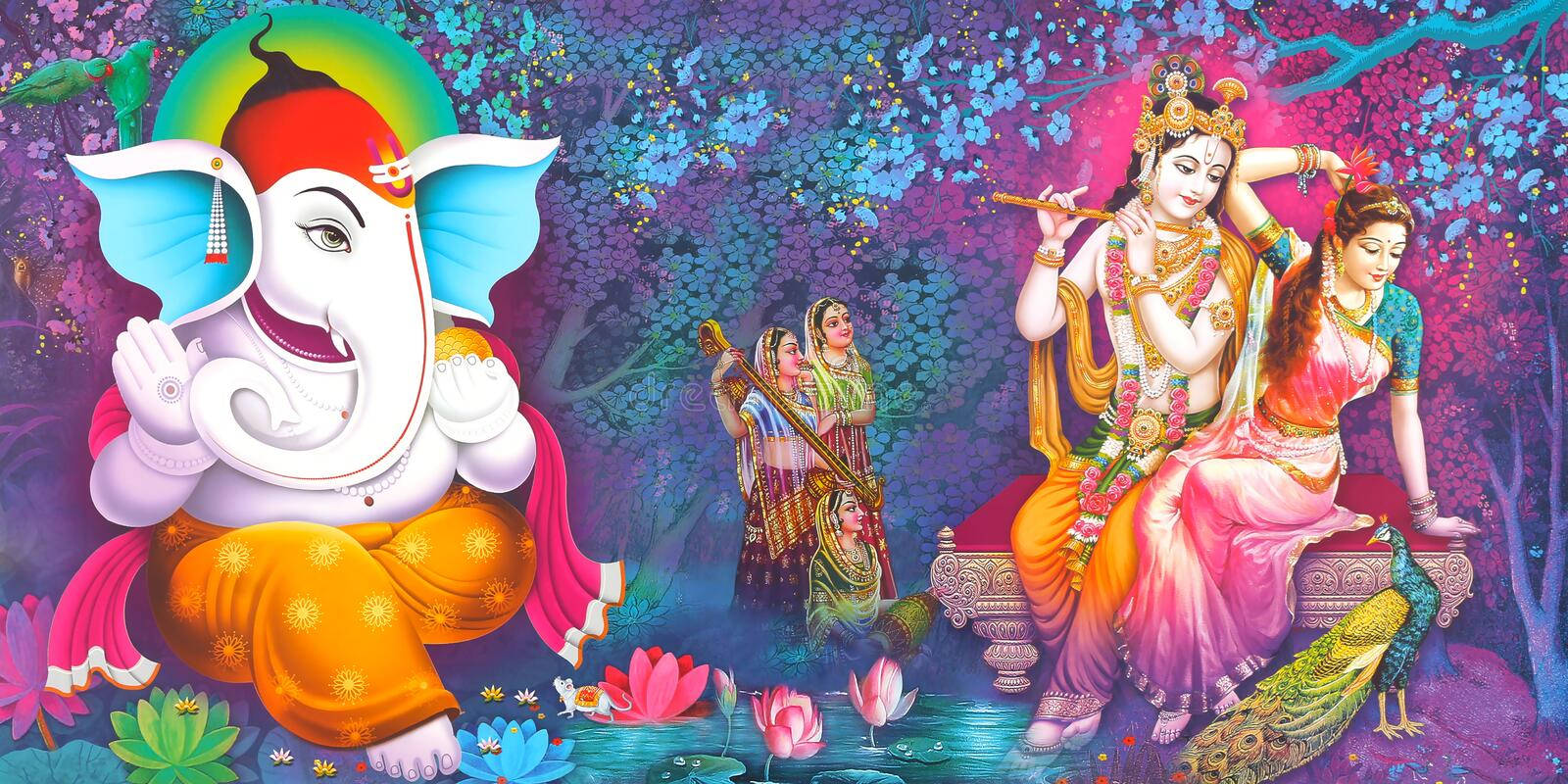 Radha-krishna Nari Kunjar Background