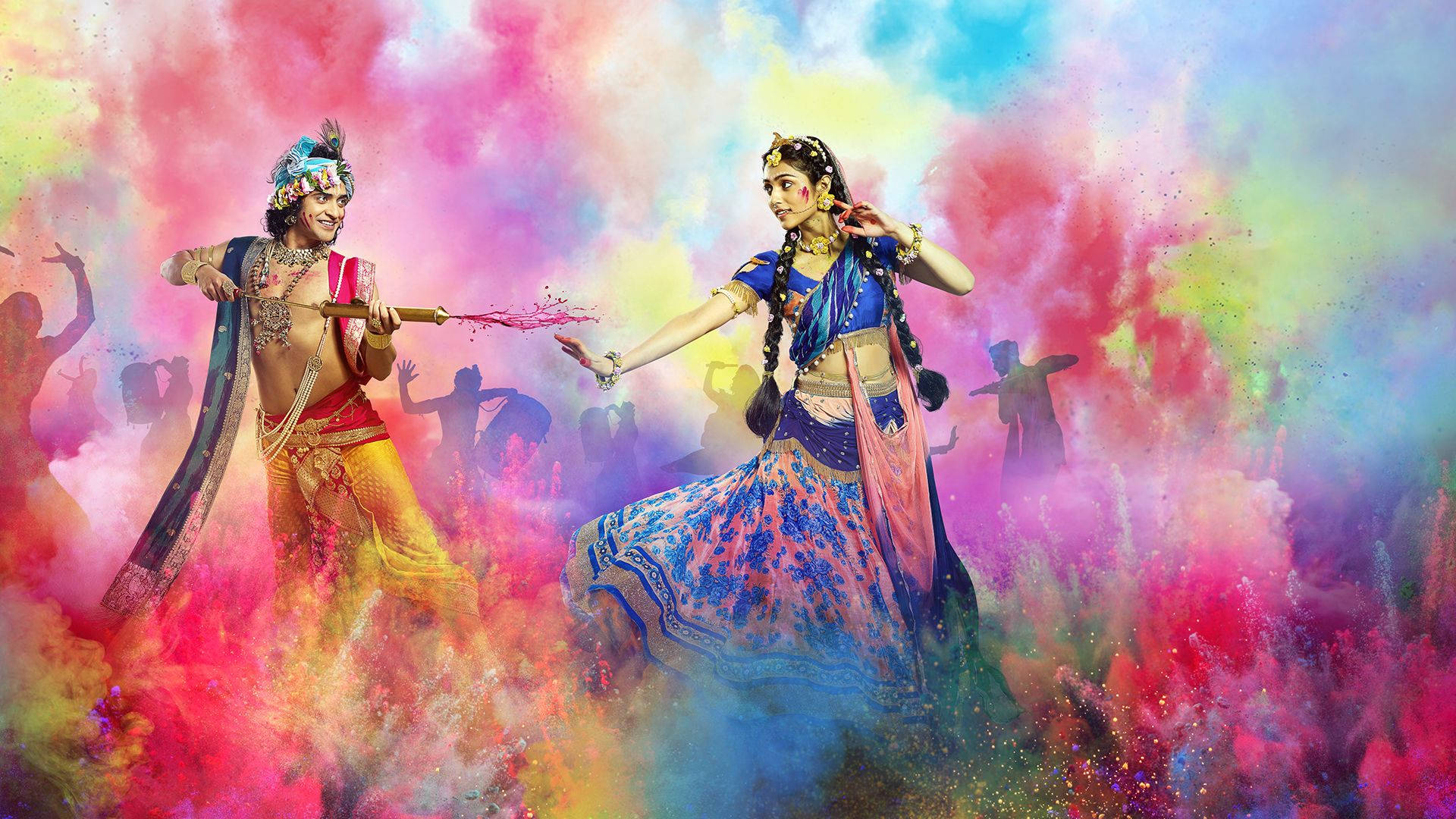 Radha Krishna Serial Colorful Background