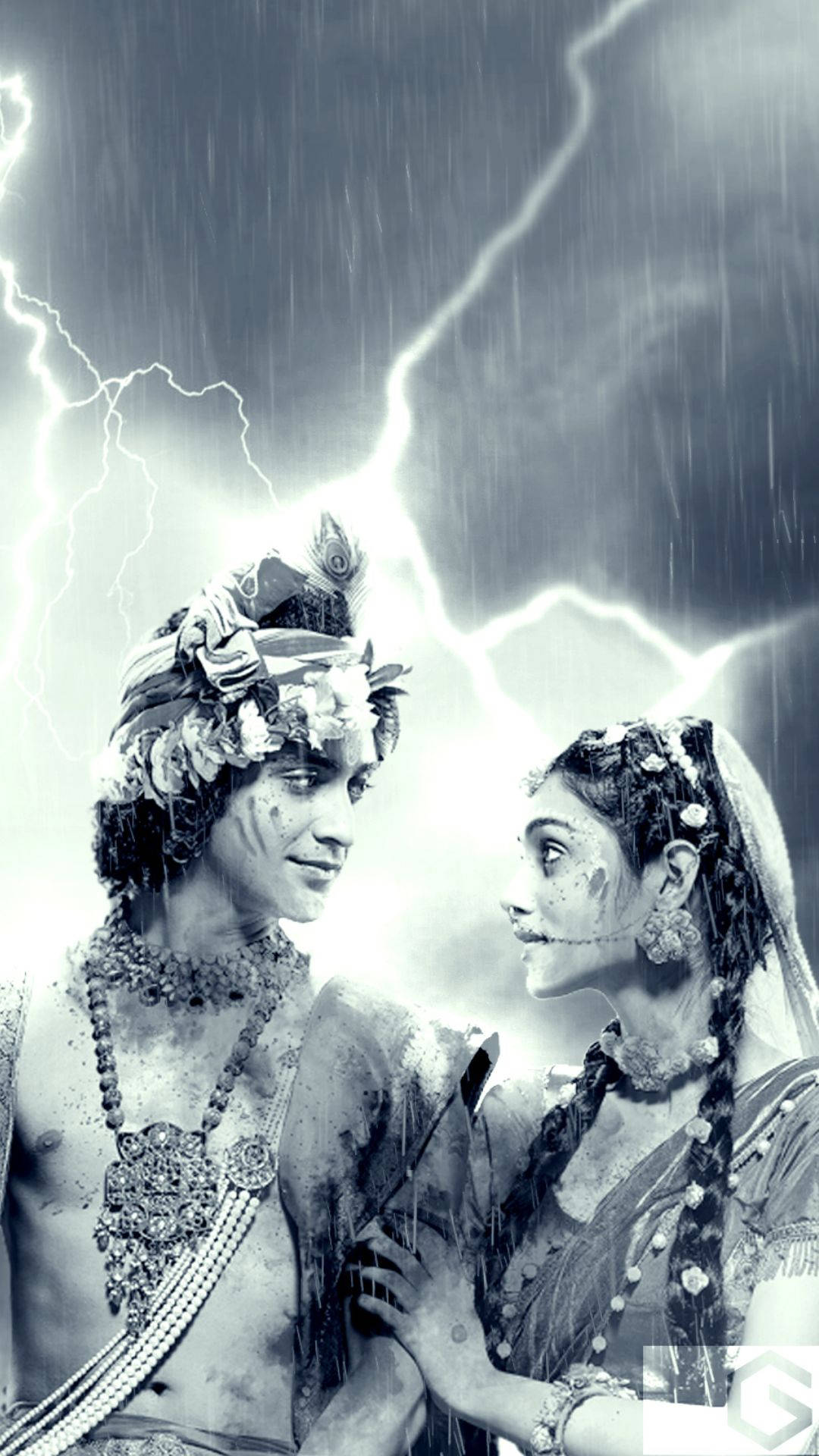 Radha Krishna Serial Lightning Background
