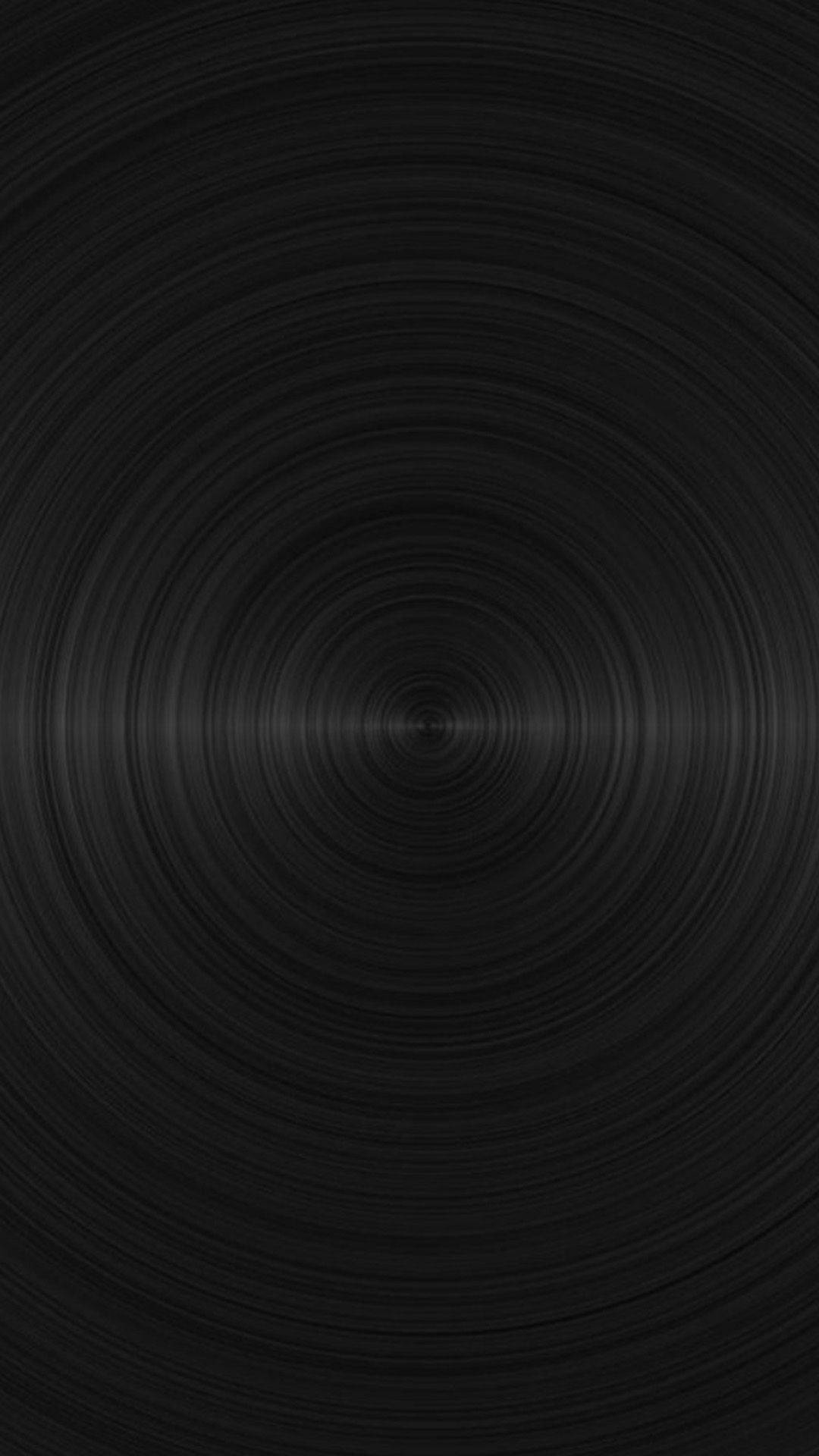 Radial Circles Pure Black Hd Phone Screen Background
